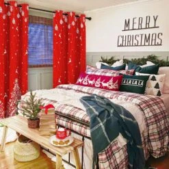 Rideaux De Noël Rouges YIYEA Pour Salon, Rideaux Occultants De Noël Avec Motif D'impression De Neige, Isolés Thermique, Rideaux D'obscurcissement De Chambre De Noël à Réduction Du Bruit Pour Chambre ( 52 "x 84", 2 Panneaux ) -Oui || N/A || pearhead 81Y6g4dy1pL. AC SL1500