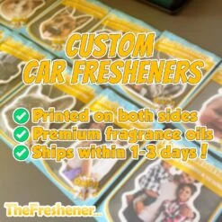 Désodorisant Pour Voiture Personnalisé - Votre Photo Sur Les Deux Côtés Du Renifleur D'air Personnalisé ( Image Photo D'anniversaire Personnalisé / Anniversaire / Mariage / Saint Valentin / Noël Amusant / Père Noël Secret / Don Parfumé De Nouveauté Unique ) 13 Désodorisant Pour Voiture Personnalisé - Votre Photo Sur Les Deux Côtés Du Renifleur D'air Personnalisé ( Image Photo D'anniversaire Personnalisé / Anniversaire / Mariage / Saint Valentin / Noël Amusant / Père Noël Secret / Don Parfumé De Nouveauté Unique ) -Oui || N/A || pearhead 81YEdQOld7L. AC SL1500