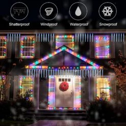 Feux De Douche En Météorologie WATERGLIDE, Feux De Noël En Glaçon Extérieur 12 "8 Glaçons 192 Flexibles De Chute De Glace En Cristal LED, Feux De Pluie Connectables, Décor De Vacances De L'arbre De Fête D'hiver De Noël, Bleu 11 Feux De Douche En Météorologie WATERGLIDE, Feux De Noël En Glaçon Extérieur 12 "8 Glaçons 192 Flexibles De Chute De Glace En Cristal LED, Feux De Pluie Connectables, Décor De Vacances De L'arbre De Fête D'hiver De Noël, Bleu -Oui || N/A || pearhead 81ZjbRvHa7L. AC SL1500