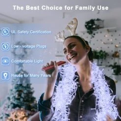 200 LED Lumières De Noël, 66FT Xmas Intérieur En Plein Air Cordes Lumières 8 Modes D'éclairage, Plug In Étanche Twinkle Lumières Pour Vacances Arbre De Noël Yard Fête De Mariage Chambre Décorations Cool Blanc -Oui || N/A || pearhead 81a5KW5OugL. AC SL1500