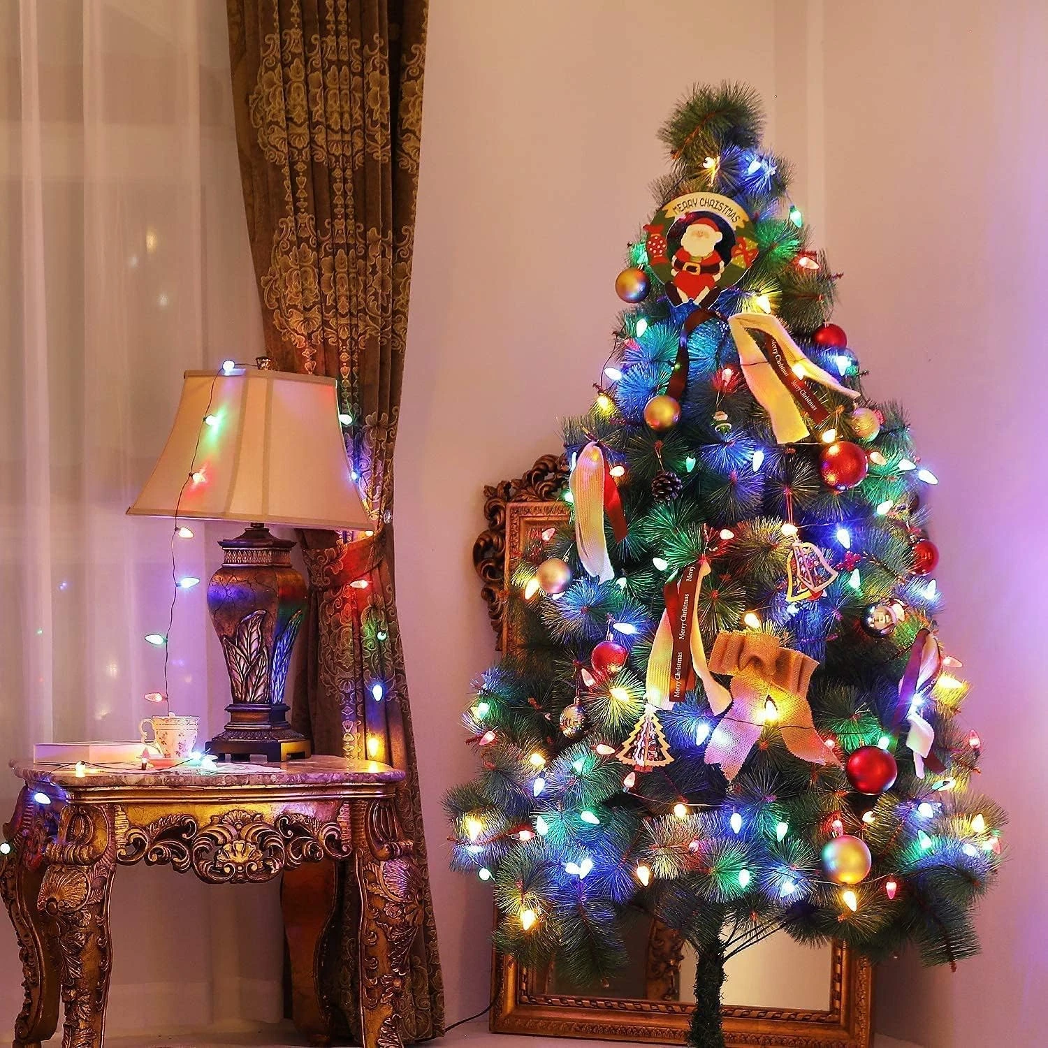 Alycosy Christmas Lights, 16,4 Ft 50 LEDs Strawberry Battery Operated Strings Lights 8 Modes Avec Marche / Arrêt Automatique Pour Noël Tree Garland Garden Patio Indoor Outdoor Christmas Decorations, Multi-Color 6 Alycosy Christmas Lights, 16,4 Ft 50 LEDs Strawberry Battery Operated Strings Lights 8 Modes Avec Marche / Arrêt Automatique Pour Noël Tree Garland Garden Patio Indoor Outdoor Christmas Decorations, Multi-Color - Image 4