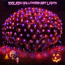 Purple Orange Halloween Net Lumières Batterie Fonctionnée, 4.9ft ×4.9ft 100 LED Net Fées Lumières 8 Modes Télécommande Dimmable Jardin Patio Mesh Éclairage Pour Bush Deck Clôture Wall Party Mariage Noël 12 Purple Orange Halloween Net Lumières Batterie Fonctionnée, 4.9ft ×4.9ft 100 LED Net Fées Lumières 8 Modes Télécommande Dimmable Jardin Patio Mesh Éclairage Pour Bush Deck Clôture Wall Party Mariage Noël -Oui || N/A || pearhead 81atSv2ijRL. AC SL1500