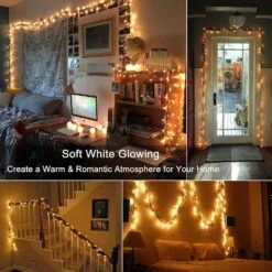 Lumières De Noël, 300ct 69,6ft Lumières De Noël Incandescentes Connectables, Lumières D'arbre De Noël En Plein Air, Lumières De Cordes De Noël En Intérieur Certifiées UL 120V Pour La Terrasse De Noël, Fil Brun, Blanc Chaud -Oui || N/A || pearhead 81b1gixT16S. AC SL1500