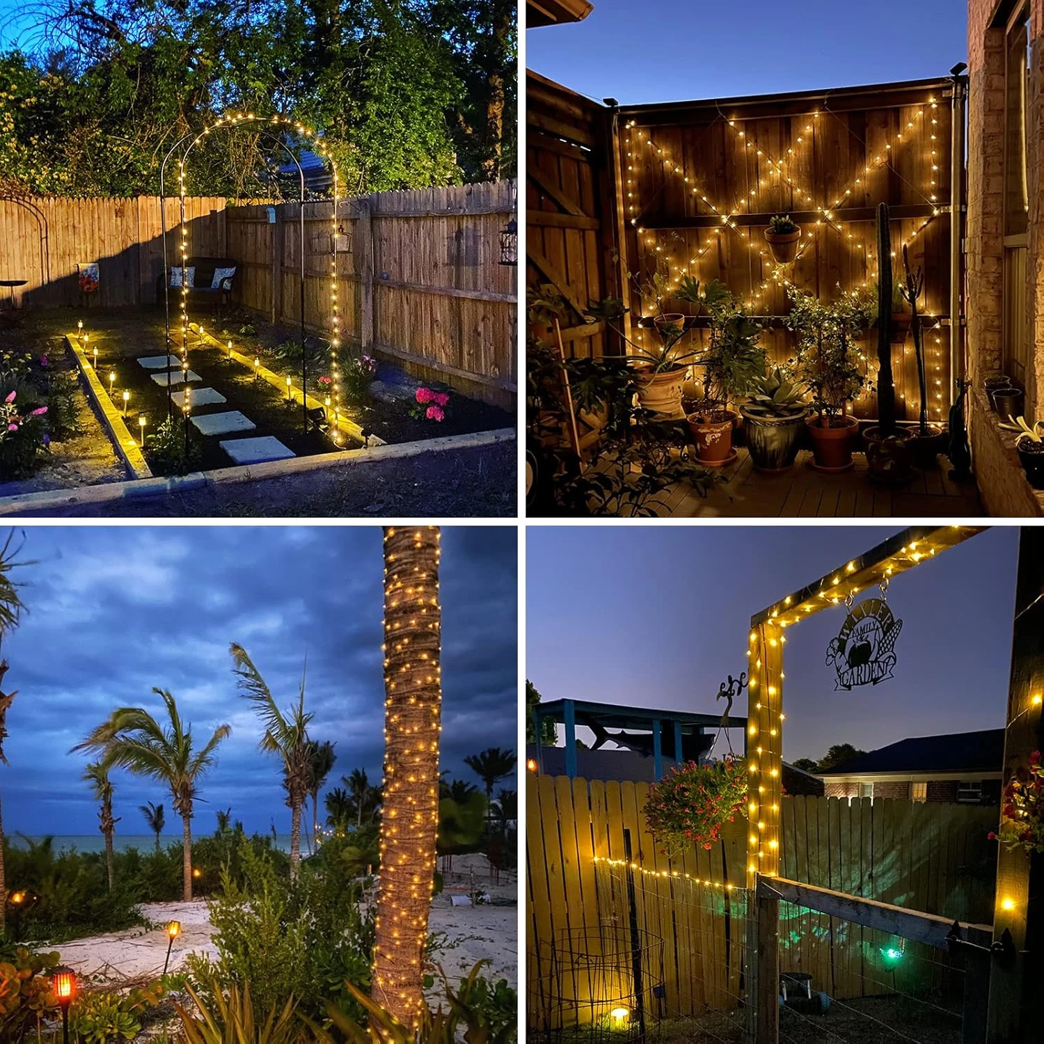 Feux Solaires BHCLIGHT Extérieur, 2-Pack 80FT 200 LED, Fil De Cuivre étanche 8 Modes Fairies Solaires Pour Arbre De Jardin Mariage De Noël ( Blanc Chaud ) 9 Feux Solaires BHCLIGHT Extérieur, 2-Pack 80FT 200 LED, Fil De Cuivre étanche 8 Modes Fairies Solaires Pour Arbre De Jardin Mariage De Noël ( Blanc Chaud ) - Image 7