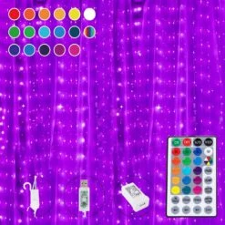 Oui || N/A || pearhead 26 6 Couleurs Changeant Rideau Lumières - 250 LED 9.8 X 8.8 FT Fée Chaîne Lumières, 7 Modes Twinkle Lumières Avec Télécommande, Backdrop Mur Suspendre Dripping Lumières Pour Chambre Arrière-cour Halloween Décor De Noël