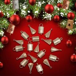 DIYANA IMPEX Cloches D'étain Indien Vintage Chime Rustique Jingle De Vache Cloches D'arbre De Noël Artisanat De Décoration Lot 20 Pc ( Or ) 11 DIYANA IMPEX Cloches D'étain Indien Vintage Chime Rustique Jingle De Vache Cloches D'arbre De Noël Artisanat De Décoration Lot 20 Pc ( Or ) -Oui || N/A || pearhead 81bsXZuQTFL. AC SL1500