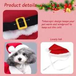 QETRABONE Santa Small Dog Costume Noël Pet Outfits Red Christmas Santa Claus Hat Scarf Cosplay Dressing Up Xmas Party Fashion New Year Vêtements Accessoires Pour Small Pet Cat Dog (Small, Santa) -Oui || N/A || pearhead 81cn34eK3YL. AC SL1500