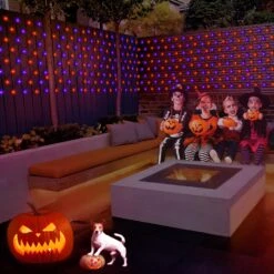 Purple Orange Halloween Net Lumières Batterie Fonctionnée, 4.9ft ×4.9ft 100 LED Net Fées Lumières 8 Modes Télécommande Dimmable Jardin Patio Mesh Éclairage Pour Bush Deck Clôture Wall Party Mariage Noël 14 Purple Orange Halloween Net Lumières Batterie Fonctionnée, 4.9ft ×4.9ft 100 LED Net Fées Lumières 8 Modes Télécommande Dimmable Jardin Patio Mesh Éclairage Pour Bush Deck Clôture Wall Party Mariage Noël -Oui || N/A || pearhead 81dM3dT8jXL. AC SL1500