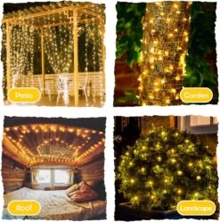 Plug USB ITICdecor Fairy String Light 4Pack 10M100 LED Plug In Copper Wire String Lights Télécommande Pour Chambre Extérieure Intérieure Noël Noël Halloween Party Decorations (blanc Chaud) -Oui || N/A || pearhead 81eYJIG WHS. AC SL1500
