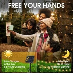 Lumières Solaires à Cordes Vimorg Extérieur, 2 Pack 79FT 200 LED Lumières Solaires Imperméables Avec 8 Modes D'éclairage Pour Les Décorations De Noël Tree Yard Garden Party -Oui || N/A || pearhead 81een 1p9HL. AC SL1500
