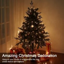 Lumières De Noël, 300ct 69,6ft Lumières De Noël Incandescentes Connectables, Lumières D'arbre De Noël En Plein Air, Lumières De Cordes De Noël En Intérieur Certifiées UL 120V Pour La Terrasse De Noël, Fil Brun, Blanc Chaud -Oui || N/A || pearhead 81etUbhWiS. AC SL1500