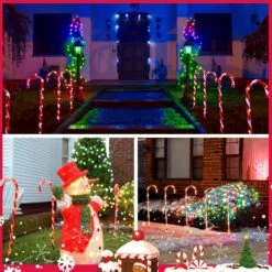 Treela 4 Ensembles 36 Pouce De Noël Bonbons Canne Pathway Marqueurs 24 Pcs De Noël Walkway Stakes Lumières Connectable Éclairé Pathway Lumières Pour Noël Fête De Noël Extérieur Patio Yard Jardin, Blanc Et Rouge -Oui || N/A || pearhead 81ftOBFiY5L. AC SL1500