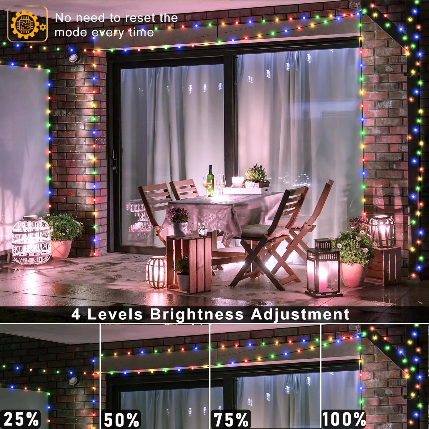 Lumières Extérieures De Chaîne - 328ft 1000 Lumières De Noël LED Pour Extérieur IP67 Étanche, Plug In 8 Modes Fées Lumières Chambre Avec Télécommande Pour Patio Camping Jardin Arbre Fête De Vacances Mariage (Multicolore) 6 Lumières Extérieures De Chaîne - 328ft 1000 Lumières De Noël LED Pour Extérieur IP67 Étanche, Plug In 8 Modes Fées Lumières Chambre Avec Télécommande Pour Patio Camping Jardin Arbre Fête De Vacances Mariage (Multicolore) - Image 4