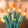 Mimigogo Orange Halloween Arbre Lumières Avec Fil Vert, 13ft 50 Incandescent Ampoule Étanche Fées Lumières, Plug En Mini Cordes Lumières Pour Noël, Patio, Vacances, Fête, Maison, Intérieur Décor Extérieur -Oui || N/A || pearhead 81h7QfvMJmL. AC SL1500