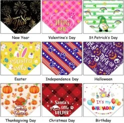 9 Pièces Chien De Vacances Bandanas Halloween Chien Bandanas Thanksgiving Chien De Noël Mouchoir Réglable Grand Foulard Écharpe Pour Chien Lavable Pour L'approvisionnement En Costumes De Chien ( Motif Frais ) -Oui || N/A || pearhead 81hCBWoIHHL. AC SL1500