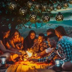 Lumières à Cordes Vigdur Lantern Avec 10 Ampoules G40 Claires Et Des Nuances De Lampe En Plastique Star, Lumières à Cordes Extérieures Intérieures Pour Décor De Noël Patio Yard -Oui || N/A || pearhead 81ialNSmSRL. AC SL1500