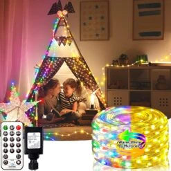 Lumières De Noël Maojia 200LED Outdoor, IP67 Lumières étanches En Bande De Fée En Plugin 82FT Avec Télécommande 11 Modes Lumières De Corde Pour Noël Salon Chambre à Tente Mansardée Gazebo-Warm White & Multicolore -Oui || N/A || pearhead 81jbHxpttoL. AC SL1500