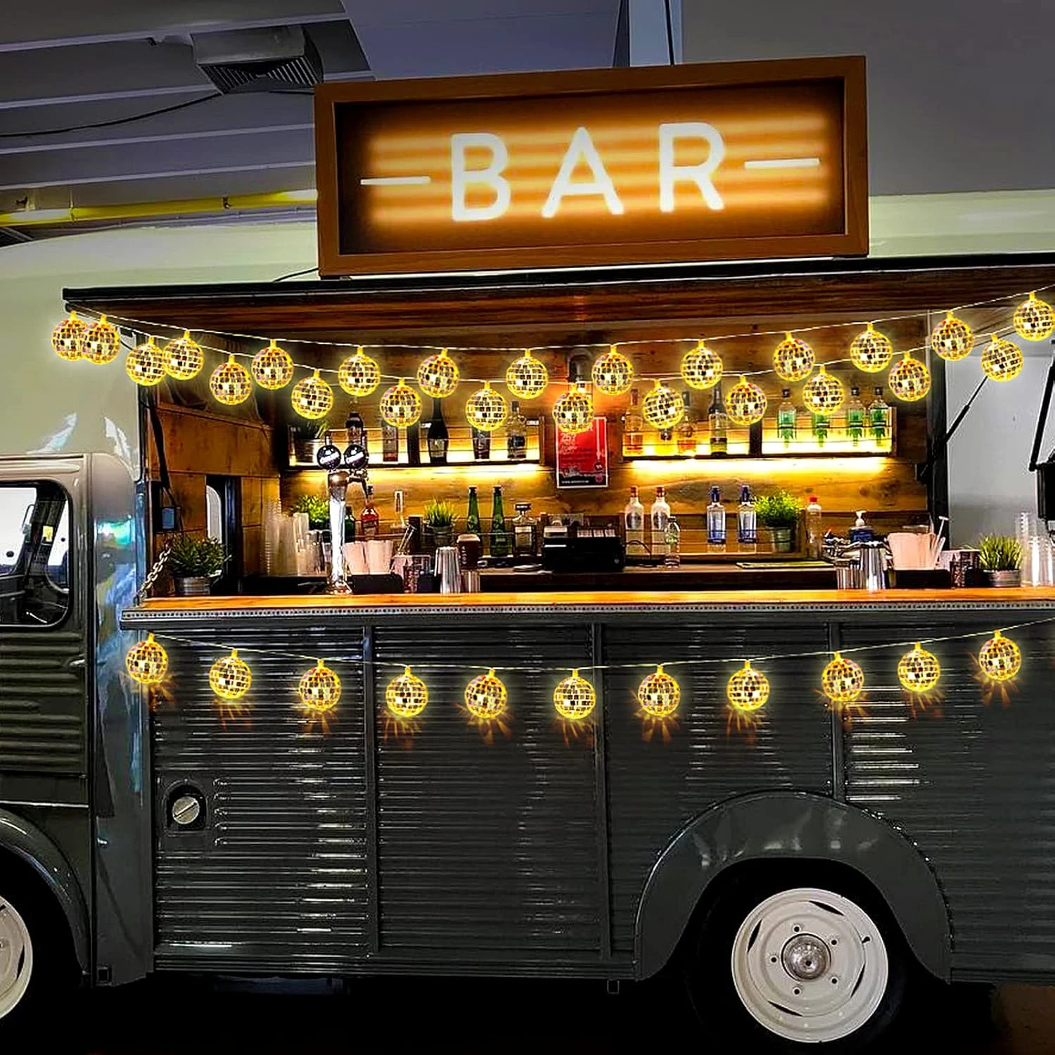 AceList 20 LED Disco Ball Mirror LED Party String Light Lanternes De Noël Pour La Fenêtre Du Mur Des Fêtes Décorations D'arbres Intérieur Extérieur Patio Party Yard Garden Kids Bedroom Living Dorm ( Blanc Chaud ) 7 AceList 20 LED Disco Ball Mirror LED Party String Light Lanternes De Noël Pour La Fenêtre Du Mur Des Fêtes Décorations D'arbres Intérieur Extérieur Patio Party Yard Garden Kids Bedroom Living Dorm ( Blanc Chaud ) - Image 5