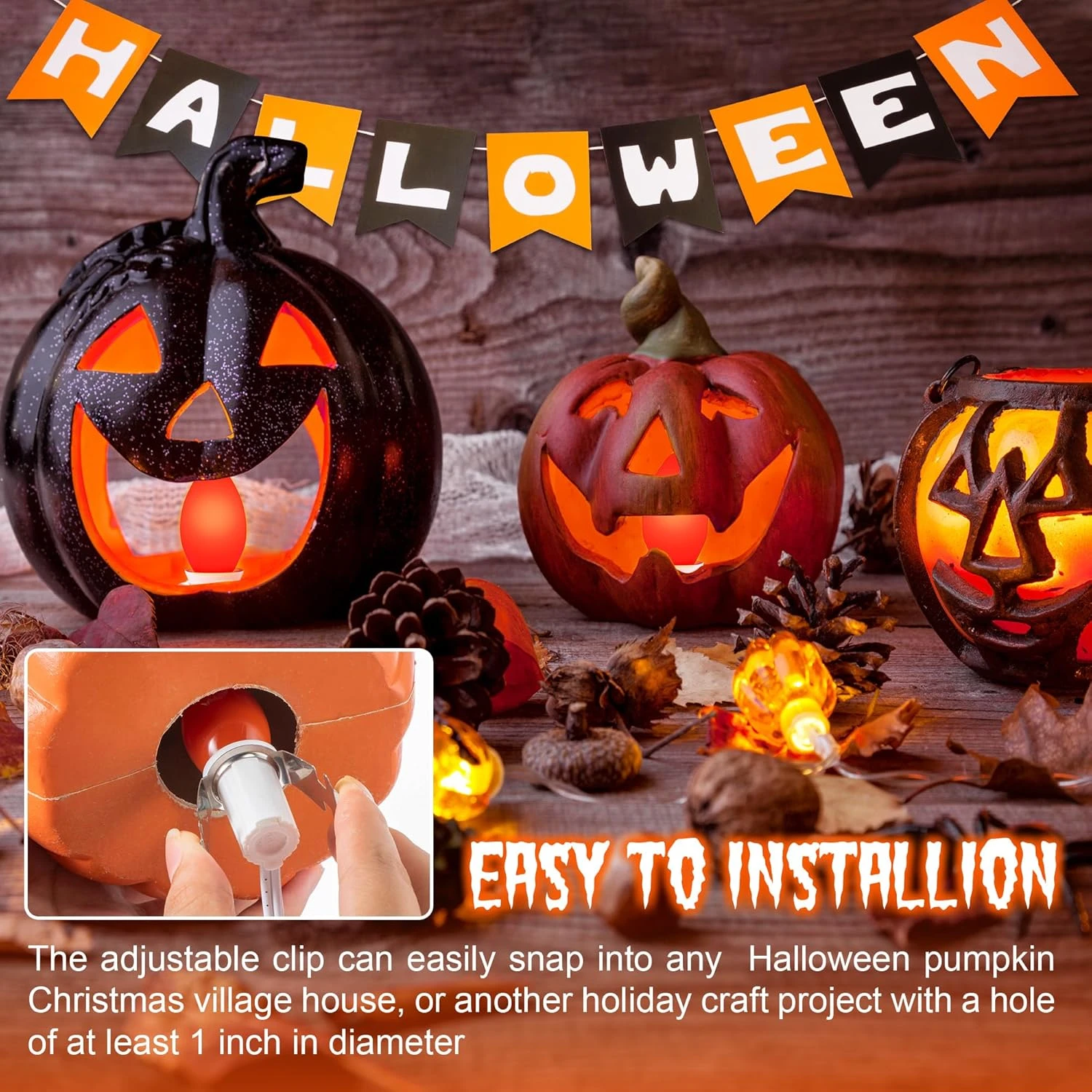 Enhon 2 Pcs Accessoire Cordon Avec LED Ampoule C7 Village Lumière Cordon Avec On/Off Interrupteur Et 2 Fuze Souffler Moule Lumière Pour Halloween Citrouille De Noël Village Maison, Vacances Artisanat Lampe Cord Décor (Red) 8 Enhon 2 Pcs Accessoire Cordon Avec LED Ampoule C7 Village Lumière Cordon Avec On/Off Interrupteur Et 2 Fuze Souffler Moule Lumière Pour Halloween Citrouille De Noël Village Maison, Vacances Artisanat Lampe Cord Décor (Red) - Image 6