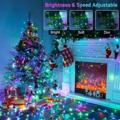 Lumières De Cordes De Noël RVB Lomotech, 98FT 300LED 16 Lumières De Noël Multicolores à Changement De Couleur Avec Télécommande, Prise En Plein Air Cordon Clair Pour Halloween, Noël, Fête, Décorations Pour La Maison -Oui || N/A || pearhead 81kpJgiEQCL. AC SL1500