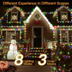 Lumières De Noël Ollny En Plein Air En Intérieur, 600LED 198FT Christmas Tree Lights IP67 Imperméable à Distance, 8 Modes Minuterie Plug In Outside Xmas Lights For House Bedroom Party Yard Decorations-Multicolor -Oui || N/A || pearhead 81m0MjNRgPL. AC SL1500