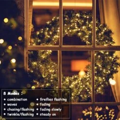 Feux De Chaîne Actionnés Par Batterie ZAIYW 4 Pack, 16,5 Ft Feux De Chaîne Vert Foncé 50 LED Avec Minuterie à Distance 8 Modes Faible Pour Chambre à Coucher Patio Yard Garden Décor D'arbre De Noël ( Blanc Chaud ) -Oui || N/A || pearhead 81mnR2DciJL. AC SL1500