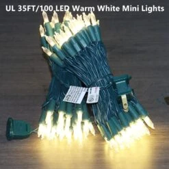 LUCKY SHINE 100 LED Blanc Chaud Lumières De Noël, Commercial Grade Vert Fil Chaîne Lumières 35 Ft, Pour Intérieur Maison Extérieure, Jardin, Patio -Oui || N/A || pearhead 81msjPcdZ9L. AC SL1500
