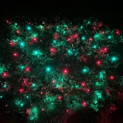 HISHINY LED Noël Net Lumières Décorations De Noël En Plein Air Lumières 5ftx5ft 100LED Fil Vert, Connectable Bush Mesh Net Lights String Pour Halloween Fête De Noël,Arbrisseau,Yard,Tree（Rouge Et Vert -Oui || N/A || pearhead 81n6gramadL. AC SL1500