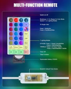 Changement De Couleur Corde Lumières Extérieur - 66ft 200 LED Chaîne Lumières Avec Télécommande, 18 Couleurs Connectable Lumières, Twinkle Lumières De Noël Pour Chambre De Mariage Patio Vacances Lumières Décoration 15 Changement De Couleur Corde Lumières Extérieur - 66ft 200 LED Chaîne Lumières Avec Télécommande, 18 Couleurs Connectable Lumières, Twinkle Lumières De Noël Pour Chambre De Mariage Patio Vacances Lumières Décoration -Oui || N/A || pearhead 81ney Hw6XL. AC SL1500