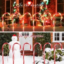 Treela 4 Ensembles 36 Pouce De Noël Bonbons Canne Pathway Marqueurs 24 Pcs De Noël Walkway Stakes Lumières Connectable Éclairé Pathway Lumières Pour Noël Fête De Noël Extérieur Patio Yard Jardin, Blanc Et Rouge -Oui || N/A || pearhead 81nnk7BkwEL. AC SL1500