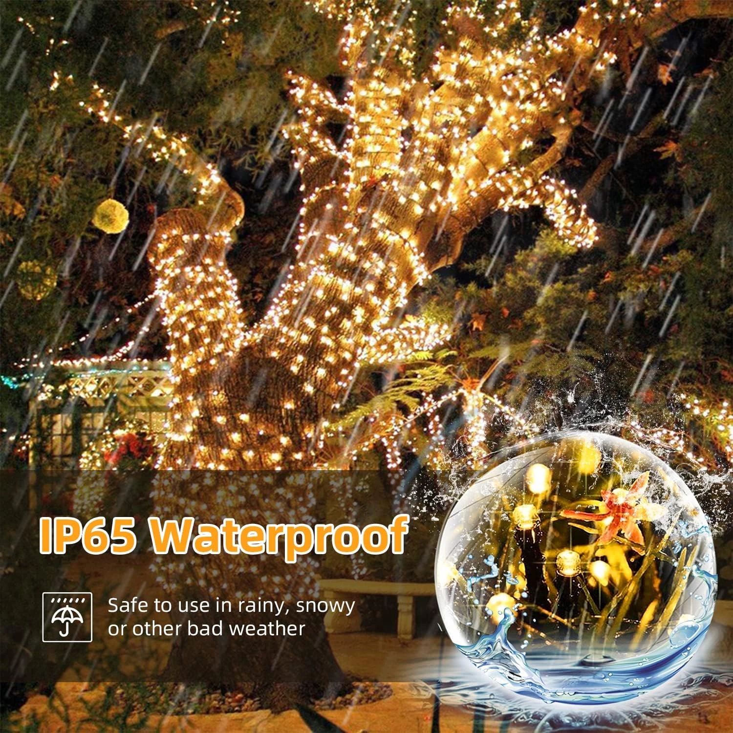 L LAMPOP Solar String Lights Outdoor Waterproof Ultra Bright Fairy Lights 2pack 100L 8 Modes Garden Light Pour Les Décorations De Pâques Noël, Halloween, Yard, Summer Party, Wedding ( Warm White 4 L LAMPOP Solar String Lights Outdoor Waterproof Ultra Bright Fairy Lights 2pack 100L 8 Modes Garden Light Pour Les Décorations De Pâques Noël, Halloween, Yard, Summer Party, Wedding ( Warm White - Image 2