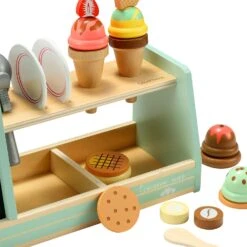 Haricot Géant En Bois Crème Glacée Café Et Congelé Traiter 3-en-1 Comptoir, 25 PCS Toddler Prétendre Jouer Cuisine Nourriture Accessoires, Noël Anniversaire En Bois Jouets Cadeau Pour 3+ Enfants Filles & Garçons -Oui || N/A || pearhead 81oR3VGQWAL. AC SL1500