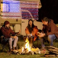 Cerflyer ( Nouveau ) Lumières De Drapeau Américain, Lumières De Chaîne De Drapeau Extérieur, 420 Ornements Patriotiques étanches LED Pour Le Memorial Day, 4 Juillet, Noël -Oui || N/A || pearhead 81ptfILnM9L. AC SL1500