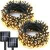L LAMPOP Solar String Lights Outdoor Waterproof Ultra Bright Fairy Lights 2pack 100L 8 Modes Garden Light Pour Les Décorations De Pâques Noël, Halloween, Yard, Summer Party, Wedding ( Warm White -Oui || N/A || pearhead 81qKljOBGaL. AC SL1500