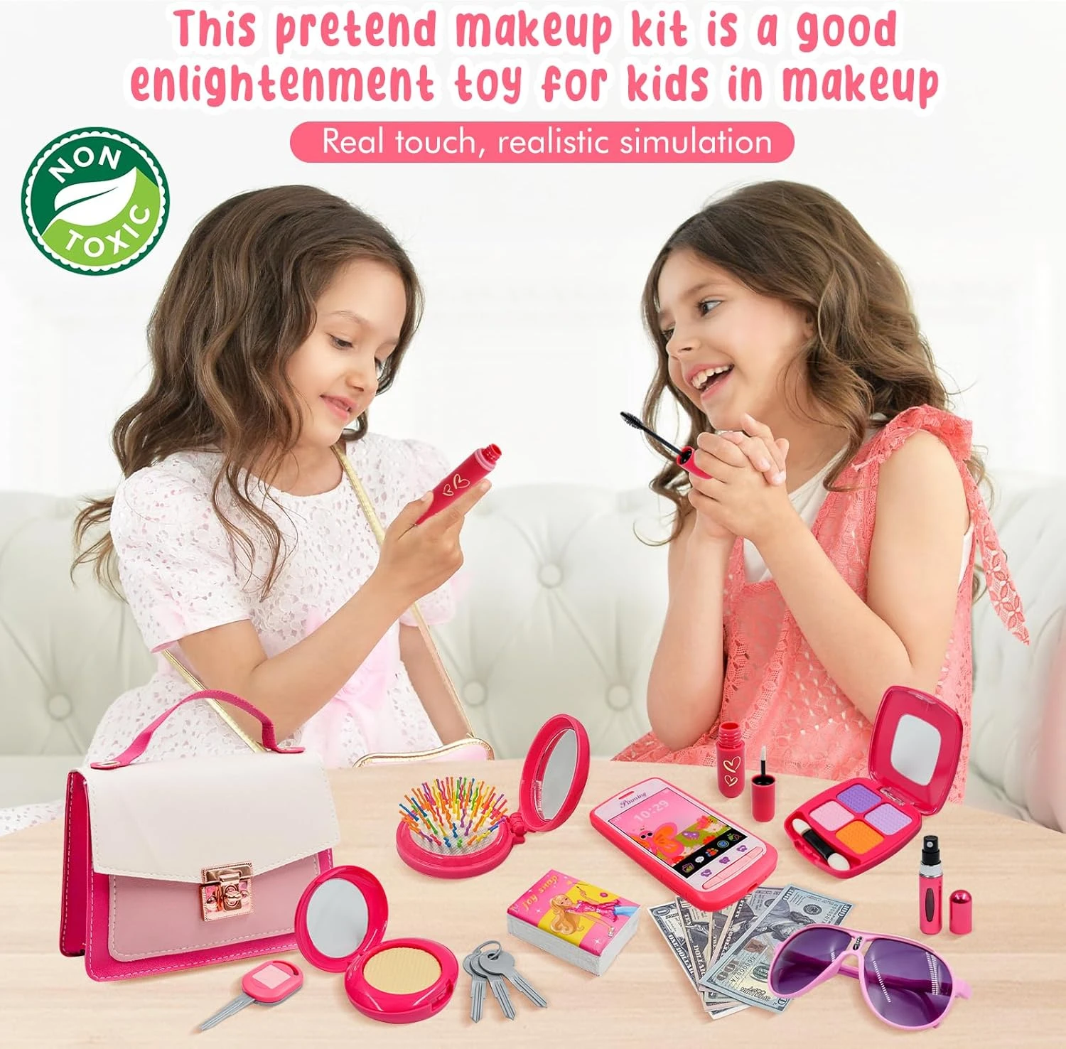 Kit De Maquillage Pour Fille CAILESS - Maquillage De Bretend Pour Tout-petits 27Pcs Avec Sac à Main Ensemble Cosmétique De Bretend Petites Filles Et Accessoires De Mode Pour 3-8 Ans Kids Play Kit De Maquillage Cadeau Pour Anniversaire Noël 6 Kit De Maquillage Pour Fille CAILESS - Maquillage De Bretend Pour Tout-petits 27Pcs Avec Sac à Main Ensemble Cosmétique De Bretend Petites Filles Et Accessoires De Mode Pour 3-8 Ans Kids Play Kit De Maquillage Cadeau Pour Anniversaire Noël - Image 4