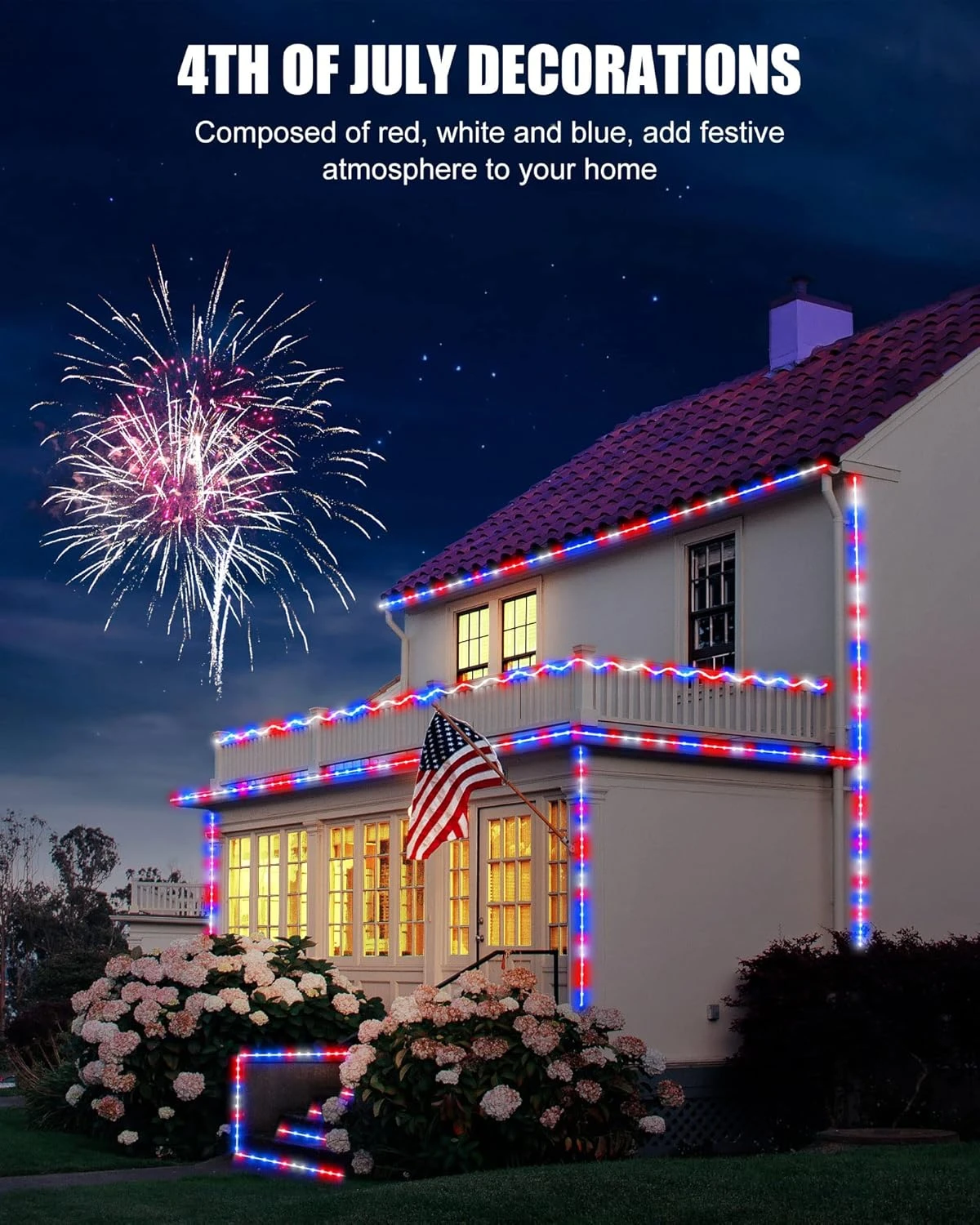 Changement De Couleur Corde Lumières Extérieur - 66ft 200 LED Chaîne Lumières Avec Télécommande, 18 Couleurs Connectable Lumières, Twinkle Lumières De Noël Pour Chambre De Mariage Patio Vacances Lumières Décoration 10 Changement De Couleur Corde Lumières Extérieur - 66ft 200 LED Chaîne Lumières Avec Télécommande, 18 Couleurs Connectable Lumières, Twinkle Lumières De Noël Pour Chambre De Mariage Patio Vacances Lumières Décoration - Image 8