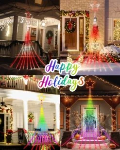 Lumières De Décorations De Noël En Plein Air Avec Étoile, Smart DIY Affichage Personnalisé 11.8Ft 64 Modes Yard Waterfall Tree Halloween String Lights, App Control 344LED RGB Changement De Couleur Music Timer Pour Xmas Tree 12 Lumières De Décorations De Noël En Plein Air Avec Étoile, Smart DIY Affichage Personnalisé 11.8Ft 64 Modes Yard Waterfall Tree Halloween String Lights, App Control 344LED RGB Changement De Couleur Music Timer Pour Xmas Tree -Oui || N/A || pearhead 81rEBkNHuEL. AC SL1500