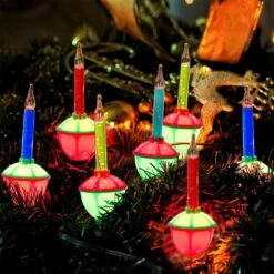 Multicolore Noël Bubble Lights Set, 11Ft Vintage En Plein Air Noël String Lumières Avec 8 Multicolore Bubble Lights (1 Spare), C7/E12 Base, UL Listé Pour Arbre De Noël Maison De Vacances Éclairage Décor