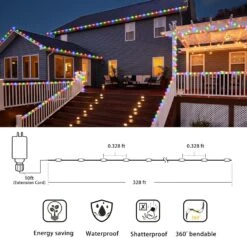 Lumières Extérieures De Chaîne - 328ft 1000 Lumières De Noël LED Pour Extérieur IP67 Étanche, Plug In 8 Modes Fées Lumières Chambre Avec Télécommande Pour Patio Camping Jardin Arbre Fête De Vacances Mariage (Multicolore) 14 Lumières Extérieures De Chaîne - 328ft 1000 Lumières De Noël LED Pour Extérieur IP67 Étanche, Plug In 8 Modes Fées Lumières Chambre Avec Télécommande Pour Patio Camping Jardin Arbre Fête De Vacances Mariage (Multicolore) -Oui || N/A || pearhead 81s782mZ7YL. AC SL1500
