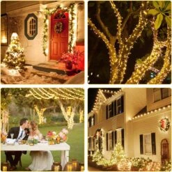 Lumières De Noël Blingstar 33ft 100 LED String Lights 30V Plug In Fairy Lights étanche 8 Modes Chaudes Blanches Fairy String Lights Pour Intérieur Chambre à Coucher Extérieure Fête De Mariage Patio Arbre De Noël -Oui || N/A || pearhead 81sQFTUbTfL. AC SL1500