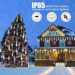 Veilleuses Meteor Extérieur, 16 Pouces 20 Tubes 720 Lumières D'icules LED, Lumières De Noël Meteor étanches, Lumières De Pluie Tombantes Suspendues Pour Les Buissons D'arbres Décor De Noël De La Fête De Noël, Blanc -Oui || N/A || pearhead 81t6Rzl5BpL. AC SL1500