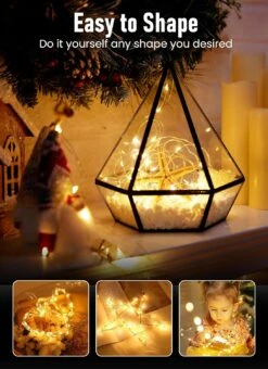 Minetom Fées Lumières Batterie Fonctionnée, 33FT 100 LED Mini Batterie Alimenté Chaîne Lumières Fil De Cuivre Twinkle Lumières Mason Jar Lumières, Étanche Starry Firefly Lumières Pour La Fête De Noël Décor -Oui || N/A || pearhead 81tJ41 Y27L. AC SL1500