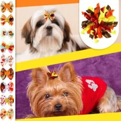 Weewooday 70 Pièces Chiens Cheveux Chien Arcs Avec Bande En Caoutchouc Chien Bowtie Pet Accessoires De Cheveux Chiot Bowknot Topknot Pet Toilettage Arcs Pour Jour De L'Indépendance Noël Petit Chiot Decor(Elegant Style) -Oui || N/A || pearhead 81uFy0cMssL. AC SL1500