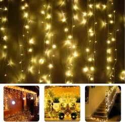 MYGOTO 98FT 200 LEDs String Lights Lights étanches Fairy 8 Modes Avec Mémoire 30V UL Certified Power Supply Pour La Maison, Le Jardin, Le Mariage, La Fête, La Décoration De Noël En Extérieur (blanc Chaud) -Oui || N/A || pearhead 81ujkFKqmKL. AC SL1500