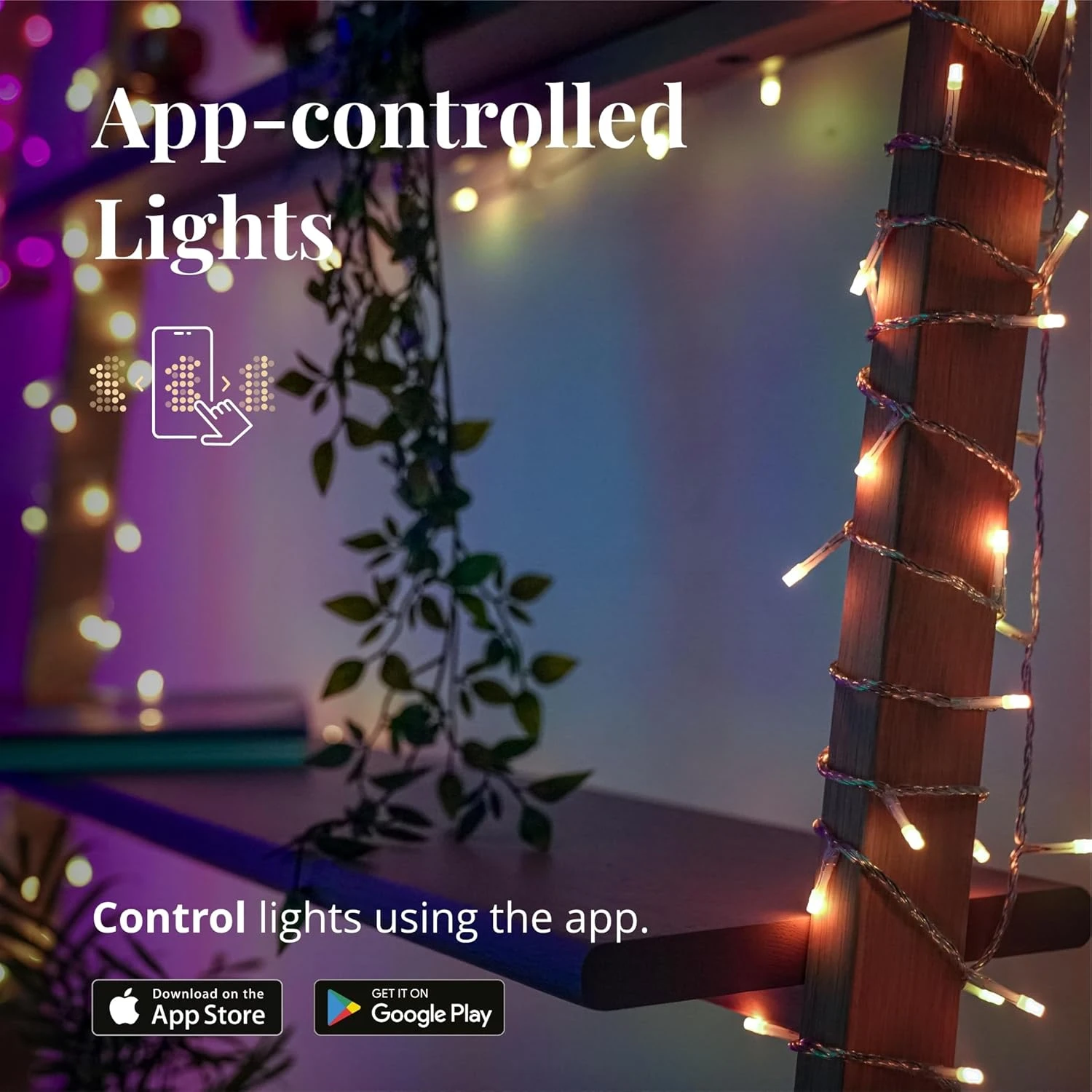 Feux De Noël LED Contrôlés Par Application – Avec LED 190 RVB + W ( 16 Millions De Couleurs + Blanc Chaud ). Câble Clair. Décoration D'éclairage Intelligent Intérieur Et Extérieur 5 Feux De Noël LED Contrôlés Par Application – Avec LED 190 RVB + W ( 16 Millions De Couleurs + Blanc Chaud ). Câble Clair. Décoration D'éclairage Intelligent Intérieur Et Extérieur - Image 3