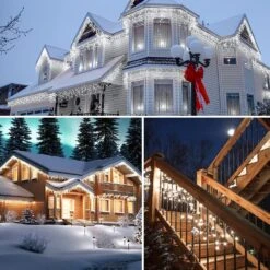 Lumières En Glaçon En Plein Air, Lumières De Noël Blanches 40 Pieds Avec 81 Gouttes, Lumières De Noël En Glaçon 432 LED En Plein Air Avec Télécommande Et Minuterie, Lumières De Noël Pour Le Mariage Des Combles, Blanc Pur -Oui || N/A || pearhead 81vsBYlqGgL. AC SL1500