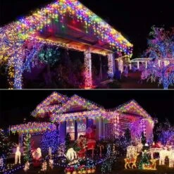 Lumières De Noël Homeleo Solar Icicle, Lumières Extérieures En Icicle, Lumières De Balcon Multicolores Pour Décorations De Noël Extérieures, Porche Arrière-cour Patio House Bedroom Décor ( 14,5Ft / 30 Drops / 160 LED ) -Oui || N/A || pearhead 81vy5vr1zZL. AC SL1500