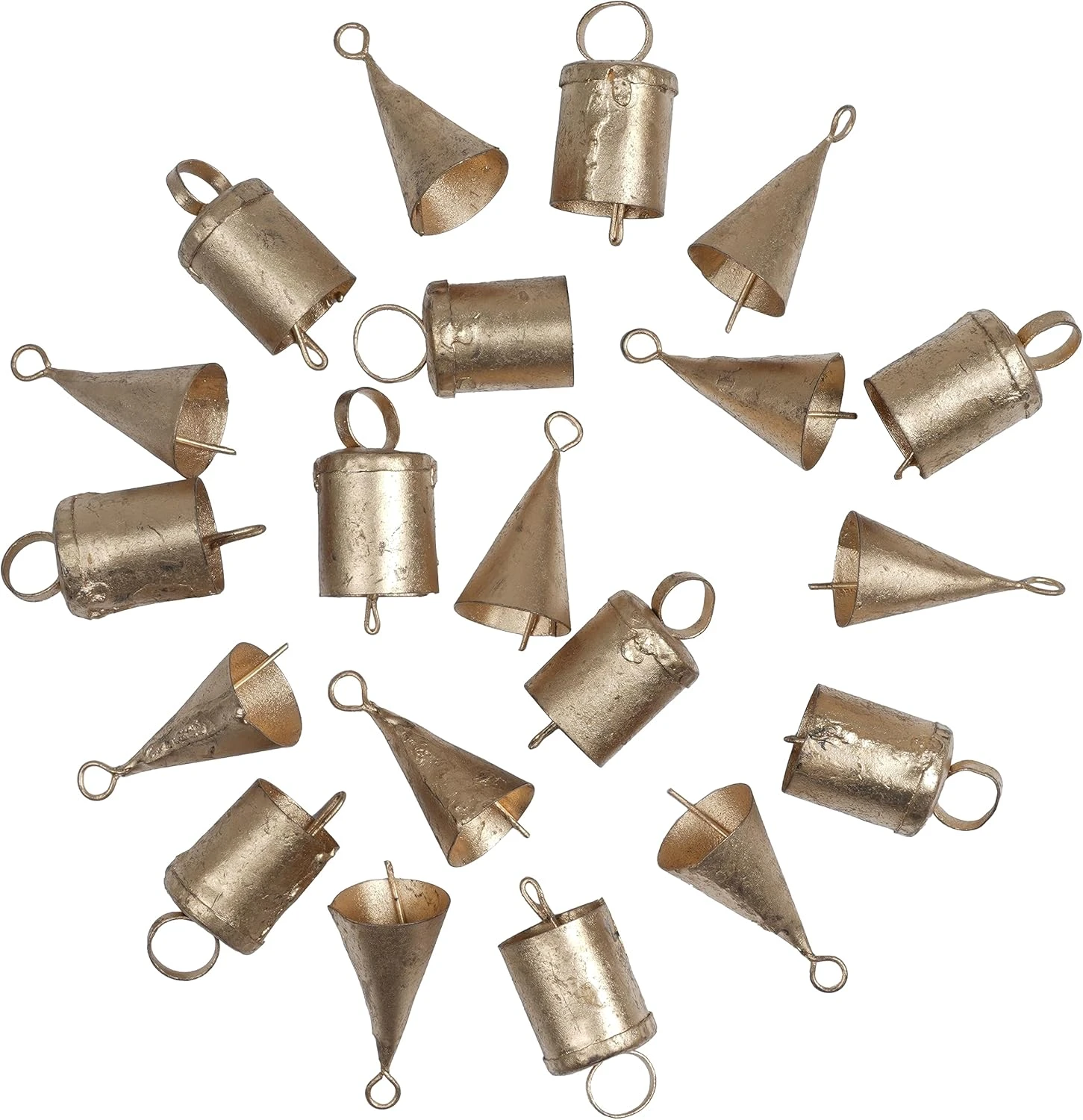 DIYANA IMPEX Cloches D'étain Indien Vintage Chime Rustique Jingle De Vache Cloches D'arbre De Noël Artisanat De Décoration Lot 20 Pc ( Or ) 7 DIYANA IMPEX Cloches D'étain Indien Vintage Chime Rustique Jingle De Vache Cloches D'arbre De Noël Artisanat De Décoration Lot 20 Pc ( Or ) - Image 5