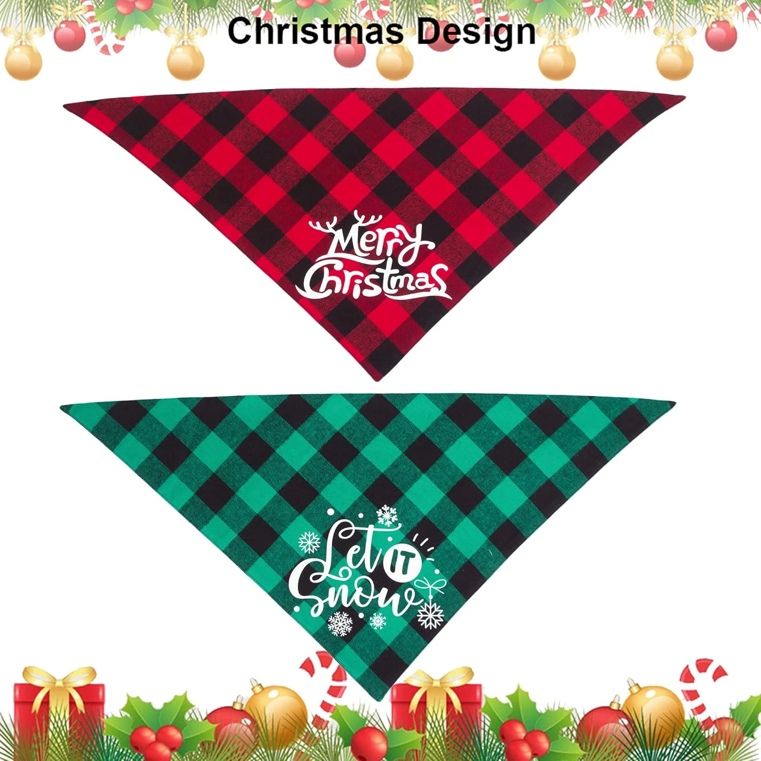 ADOGGYGO 4 Pack Plaid Vacances Chien Bandana, Halloween Thanksgivng Noël Chien Bandana Écharpe Foulard Noël Thanksgivng Halloween Bandana Pour Moyen Gros Chiens (Large, Holiday-1) 6 ADOGGYGO 4 Pack Plaid Vacances Chien Bandana, Halloween Thanksgivng Noël Chien Bandana Écharpe Foulard Noël Thanksgivng Halloween Bandana Pour Moyen Gros Chiens (Large, Holiday-1) - Image 4