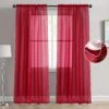 Tony's Collection Rouge Sheer Rideaux Décorations De Noël Fenêtre Rideaux Avec Côté Broderie Frill Rod Poche Sheer Panels Rideaux 63 Pouces De Long Pour Chambre Salon (34x63 Pouce, Rouge, 2 Panneaux) -Oui || N/A || pearhead 81yPYMePRPL. AC SL1500